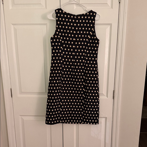 Ann Taylor Black and Cream Polka Dot Midi Dress - Picture 6 of 6